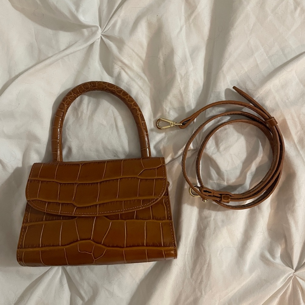 BY FAR embossed leather mini bag